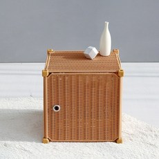 마켓비 알로타 수납함 라탄 RC101B, 브라운, 1개