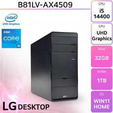 LG 데스크탑 B81LV-AX4509, 32GB, 1TB, WIN11 Home, 32GB