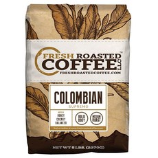 [미국직구] 프레쉬로스티드커피 콜롬비안 슈프리모 커피 미디엄로스트 홀빈 2268g 1개 Fresh Roasted Coffee LLC Colombian Supremo Medium