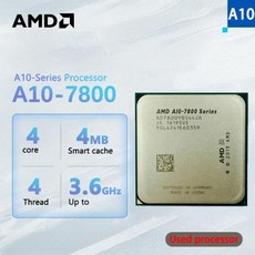 AMD A10Series A107800 A10 7800 35GHz 중고 쿼드 코어 CPU 프로세서 AD7800YBI44JA AD780BYBI44JA 소켓 FM2 - amd7800