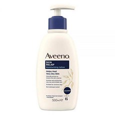 Aveeno 아베노 스킨 릴리프 모이스춰라이징 로션 아주 건조하고 과민한 피부를 위한 바디 1일차부터 진정시켜주는 500ml 476547, 500 ml