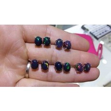 블랙오팔은귀걸이