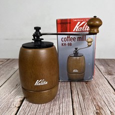 커피 원두 그라인더 분쇄기 캠핑 핸드드립 일본 원두커피 커피밀 슬림 수동 핸드밀, KH-9B(브라운)기프트브러쉬, 1개