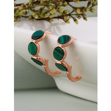 말라카이트원석귀걸이