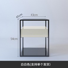 고급 프랑스 모던하우스 가구 디자인 인테리어 강화유리 서랍 협탁, 전체 복장 + 하얀