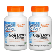 닥터스베스트 Goji Berry Extract 구기자 고지베리 600mg, 2개, 120정, 120정