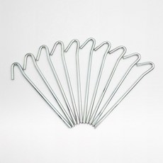 몽구스 캠핑팩 스틸팩 20cm 10개 1세트 텐트펙