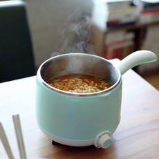 단미 프리미엄 다용도 전기 라면포트 1.5L 멀티쿠커 스테인리스 보온기능 고속가열, 화이트