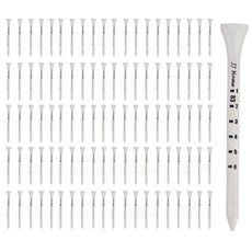 제이제이홈 스텝조절 우드 골프티 화이트, 100개 이제이홈 스텝조절 우드 골프티 화이트 100개