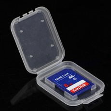 두꺼운 SD 단일 카드 작은 흰색 상자 쉘 카메라 SD SDHC 메모리 카드 쉘 케이스, 1개