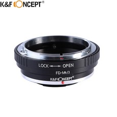 K &amp; F CONCEPT FD-M4/3 카메라 렌즈 어댑터 캐논 FD 마운트 올림푸스 M43 E-P1/E-P2/E-PL1 파나소닉 G1/G2/GF1/GH1/GH2, 단일옵션, 1개