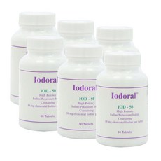 옵티목스 이오도랄 IOD 50 요오드 포타슘 50mg Optimox Iodoral, 90정, 6개