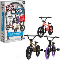 TECH DECK BMX 핑거 바이크 3팩 수집용 및 맞춤형 미니 자전거 만 6세 이상 (아마존 독점), 01 BMX 핑거 바이크 3팩