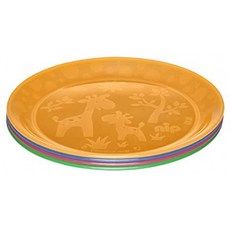 [해외 직배송] 귀여운 모티프 BPA 프리 메이드 인 독일 6 개월부터 4 세트의 유아와 아기를위한 어린이 접시, 단일상품, 단일상품