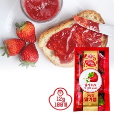 오뚜기 일회용 딸기쨈, 12g, 100개