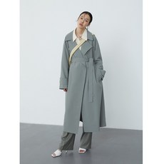 클래식 뒷트임 하이 슬릿 심플 롱 트렌치코트