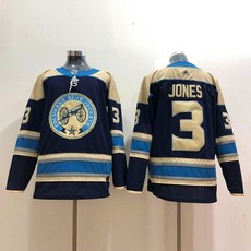 콜럼버스 블루 재킷 저지 3 Seth Jones Blank 13 Atkinson Men 하키 저지 사이즈 S-XXXL 수락 사용자 정의, 02 3 Jones_01 S