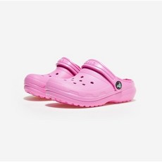크록스 키즈 털크록스 클래식 라인드 클로그 키즈 핑크 CRS207010