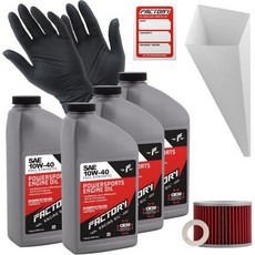 Factory Racing Parts 씽크대 세정제 혼다 CB750K C F CB900C GL1000 GL1100과 되는 오일 체인지 키트 10W 40 풀 합성 4쿼트 필터 1, 1개