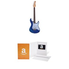 야마하 퍼시피카 시리즈 PAC012 일렉트릭 기타; $ (25) Amazon.com Gift 카드로 메탈릭 블루