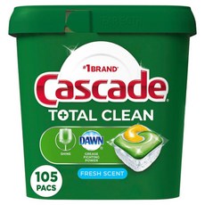 캐스케이드 cascade 식기세척기 세제 캡슐 토탈클린 109개입 C 136250, 1개