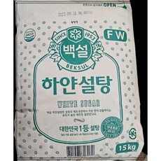 백설 하얀설탕 정백당 15kg, 1개