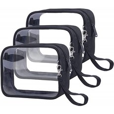 Lermende 3 PCS 분리형 핸드 스트랩 트래블 클리어 메이크업 가방 TSA 승인 공항 항공사의 액체 가방 트래블 액세서리 파우치
