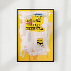 Pay For Soup 바스키아 그림 포스터 인테리어 스튜디오 촬영용 포스터, 03. 골드(무광)