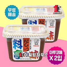 일본 미소된장 마루코메 통된장 375g x2개 미소시루 해장국 일본된장 된장찌개