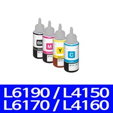 대명토너 엡손 L6190 잉크 검정 컬러 4색세트 잉크젯 정품품질 호환 한국엡손 카트리지 L6170 L 4160, 4개입, 엡손 T03Y 대용량 호환 잉크 세트 판매자A/S