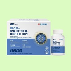 코오롱제약 뼈건강엔 칼슘 마그네슘 비타민D 아연 60정 2개입, 6개