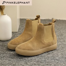 [분홍코끼리]잭슨 가죽 털부츠_3cm