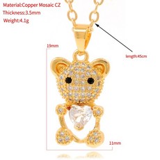 24k곰돌이팬던트