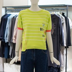 씨씨콜렉트 AK분당점 CC콜렉트 X 마마콤마 콜라보 스트라이프 반팔니트 C202KSK039