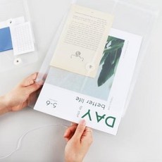 아트박스/갓샵 하도메 PVC 파우치 봉투 A6/A4 [반투명 파일 스티커 떡메 포카 보관 케이스], 상세설명 참조, A4 (16361219)