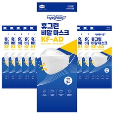 휴그린 KFAD 대형 3매입x15팩 45매 식약처인증 의약외품 국산 비말방지 비말차단용마스크, 3개