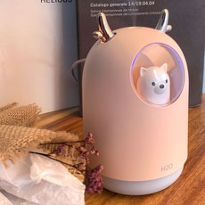 댕댕이 USB 미니 가습기300ml, 핑크