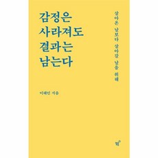 웅진북센 감정은 사라져도 결과는 남는다 살아온 날보다 살아갈 날을 위해, One color | One Size, One color | One Size