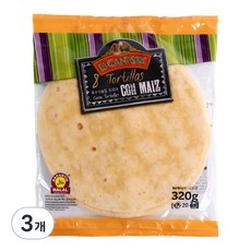 라카나스타 옥수수 앤 밀 또띠야 20cm, 320g, 3개