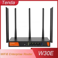 유심공유기라우터 Tenda W30E 무선 와이파이 엔터프라이즈 4 LAN 기가비트 3000Mbps 24GHz 58GHz USB 5G 액세스 포인트 듀얼 뱅크 17GHz 256MB