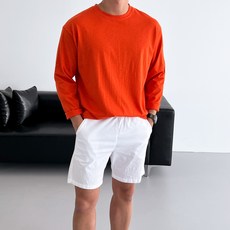 데일트 아더 남자 린넨 오버핏 여름 긴팔티