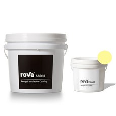 roVa Shield 로바쉴드 에어로젤 단열페인트 블랙 4L & 탑코트 상도 1L 콤보, 블랙 4L + 탑코트 상도 (레몬) 1L