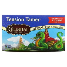 Celestial Seasonings 허벌 티 텐션 테이머 카페인 프리 티백 20 개입 1.5 온즈 (43 g) 2팩, 43g, 20개입