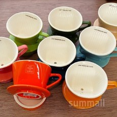 Lo3베드샵_®마메종 UN CAFE 드리퍼 and 받침 세트 컬러커피잔 커피잔 찻잔 드립커피잔 드립퍼받침세트+gda10찜, 콕㉾♠그린