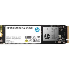 HP 내부 솔리드 스테이트 드라이브 SSD EX920 M.2 512GB PCIe 3.0 x4 NVMe 3D TLC NAND 2YY46AA#ABC