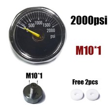 미니 게이지 압력계 마이크로 핸드 펌프 밸브 레귤레이터 25mm 1 인치 다이빙 등산 M10 M8 1/8BSPP 1/8NPT, 2개 - 다이빙압력계