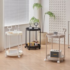 리빙공감 무디 이동식 수납 트롤리 수납함, 화이트