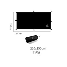 aricxi 블랙코팅 자외선차단 올블랙 타프 210T, 210X150CM타프단품