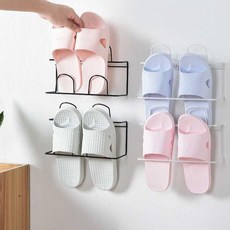 원룸신발장 무타공 실내화 슬리퍼 걸이 부착식 현관 정리대 실내화꽂이(1084EA), 본상품선택, 1개