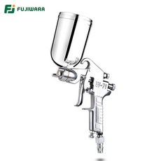 FUJIWARA W-71C 공압 스프레이 건 바니시 건 고도로 분무 가구 목재 가구 자동, 단일옵션, 1개